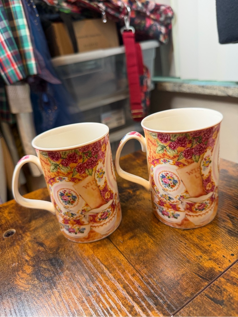 Vintage Royal Doulton Expressions "Lady Carlyle" mugs from the Afternoon Tea